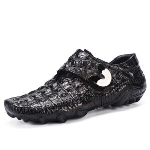 Driving Shoes Mens Shoes Genuine Leather Shoes Loafer Black